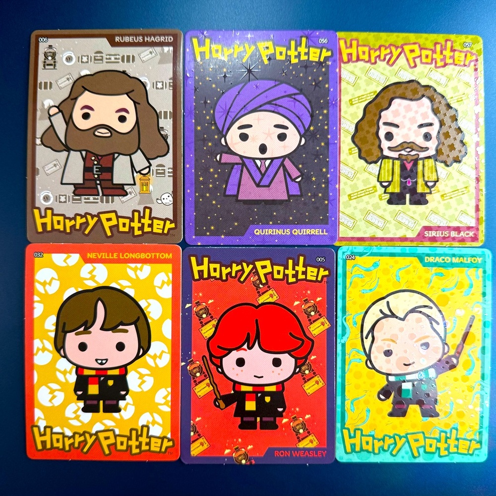 Lot of 6 Rare, Uncommon, & Common Harry Potter Wizarding World Collector’s Cards